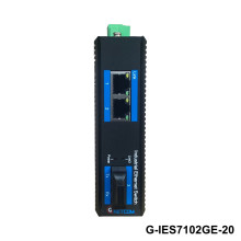 Switch quang POE công nghiệp 2Port 10/100/1000M Gnetcom G-IES7102GE-20