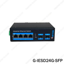 Switch POE công nghiệp GNETCOM 4 port PoE 2 port SFP G-IESD24G-SFP