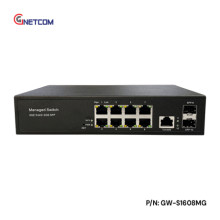 Switch L2 Gnetcom GW-S1608MG 8 Cổng Gigabit + 2 SFP 1.25G | Quản Lý Thông Minh