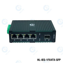 Bộ chuyển đổi quang chuẩn công nghiệp 10/100Mbps HO-LINK HL-IES-1FX4TX-SM-20B