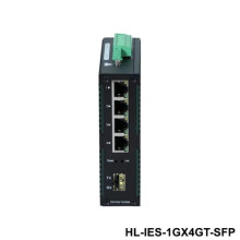 Switch quang chuẩn công nghiệp  10/100/1000Mbps HO-LINK HL-IES-1GX4GT-SFP