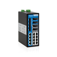 Switch công nghiệp 3Onedata IES3020-4GS-4F | 12 Lan + 4 Quang + 4 SFP 