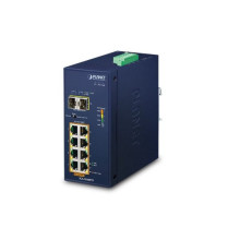 Switch PoE công nghiệp Planet IGS-1020PTF/IGS-1020PTF-12V, 8 Port Gigabit/2 Uplink