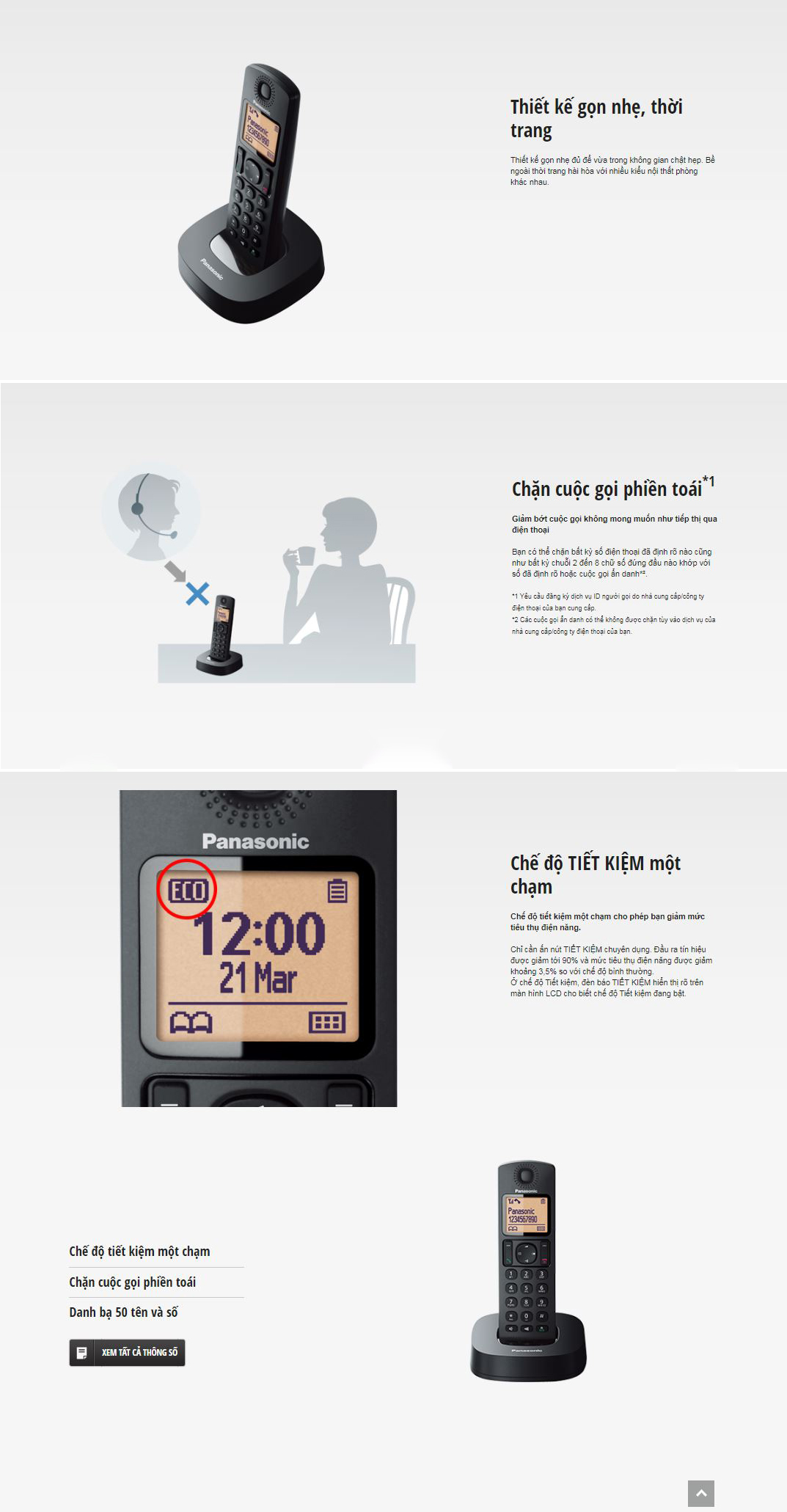 Điện thoại b&agrave;n kh&ocirc;ng d&acirc;y Panasonic KX-TGC310CX