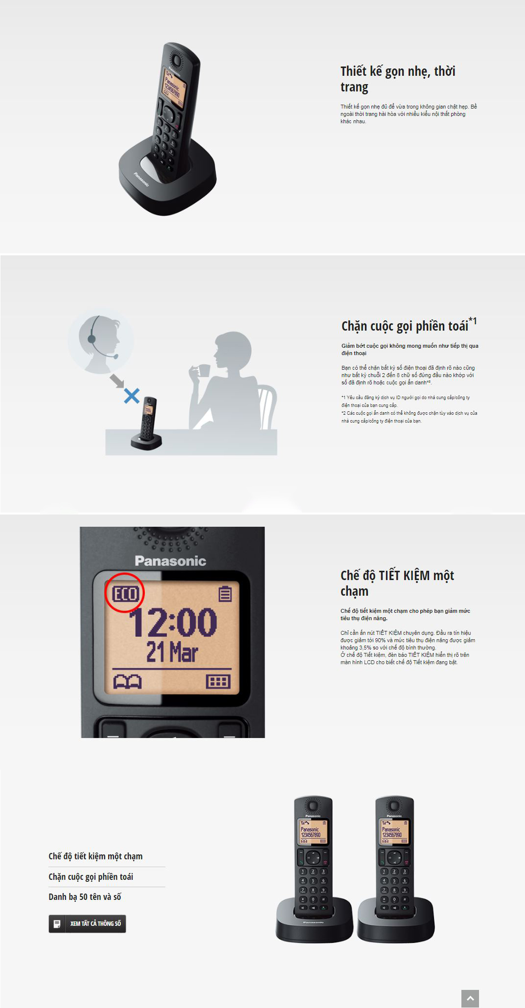 Điện thoại mẹ bồng con Panasonic KX-TGC312