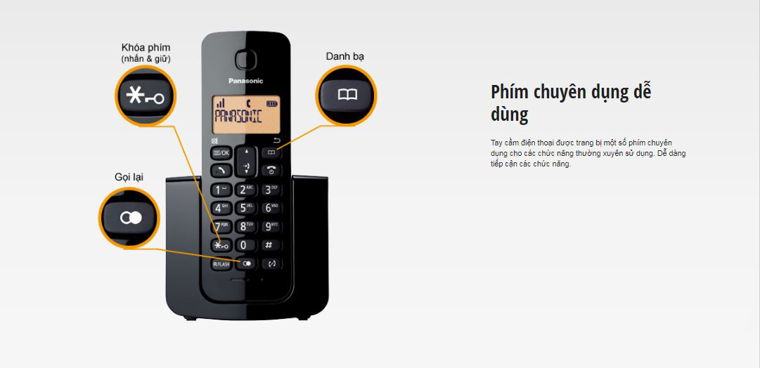 Điện thoại b&agrave;n kh&ocirc;ng d&acirc;y Panasonic KX-TGB110CX