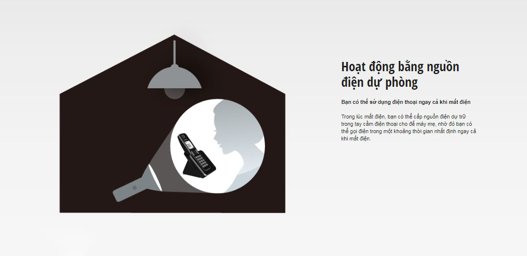 Điện thoại mẹ bồng con Panasonic KX-TGD312CX