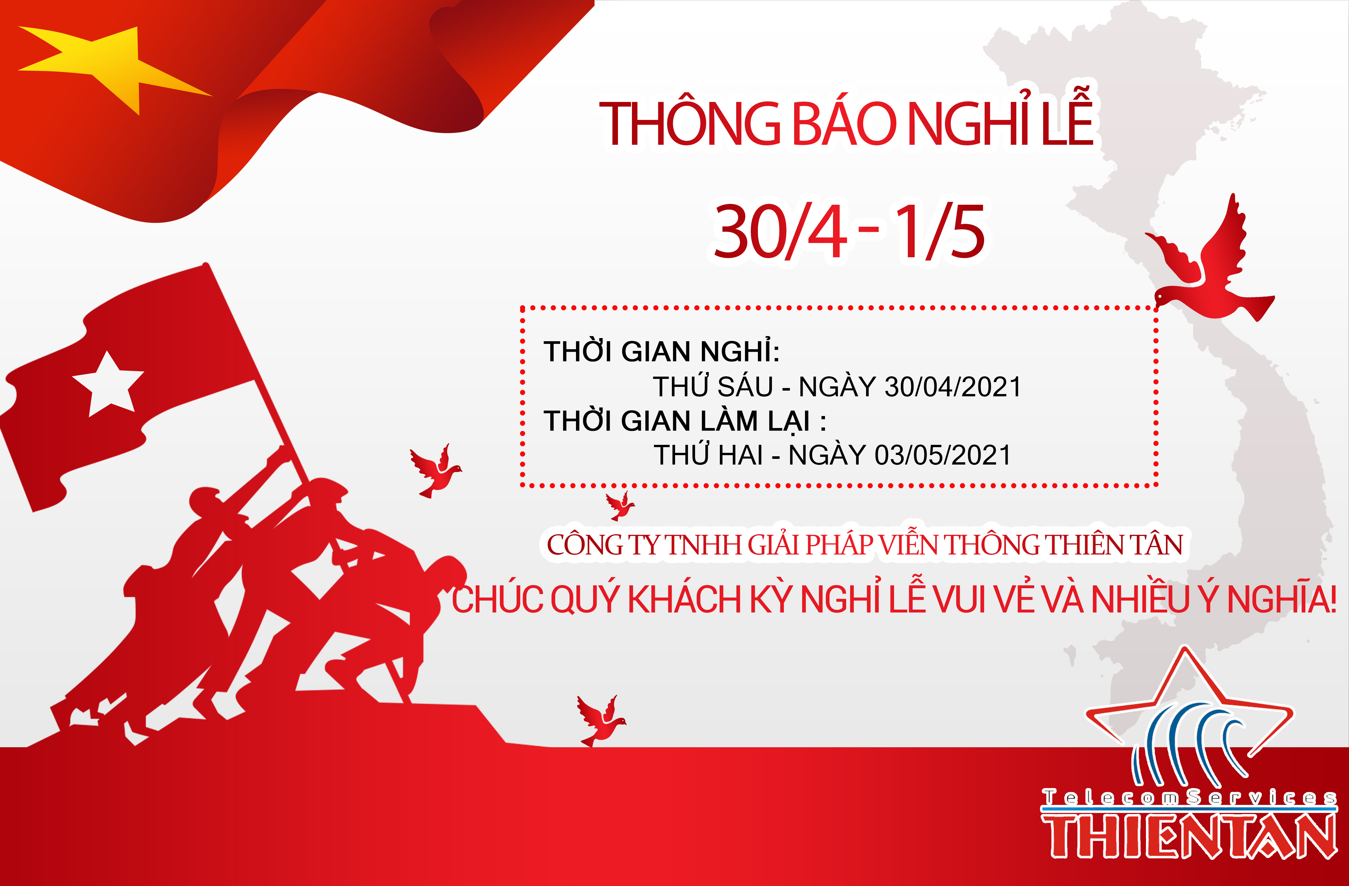 Th&ocirc;ng b&aacute;o nghỉ lễ