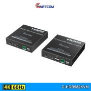 Bộ kéo dài HDMI thông Lan 120M 4K60Hz kèm cổng KVM G-HDR582KVM