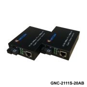 Converter quang 1 sợi Gnetcom GNC-2111S-20A/B |10/100/1000M