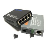 Converter quang Netlink 1 ra 4 Cổng LAN HTB-3100/HL-SF1004D