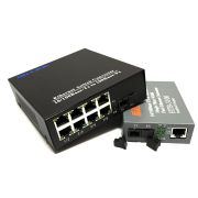 Converter quang Netlink 1 ra 8 Cổng LAN HTB-3100/HL-SF1008D