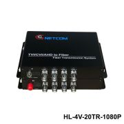 Bộ chuyển đổi Video sang quang 4 kênh Gnetcom HL-4V-20T/R-1080P