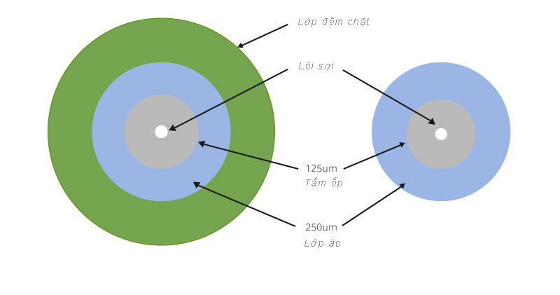 cáp quang ống lỏng với cáp quang đêm chặt