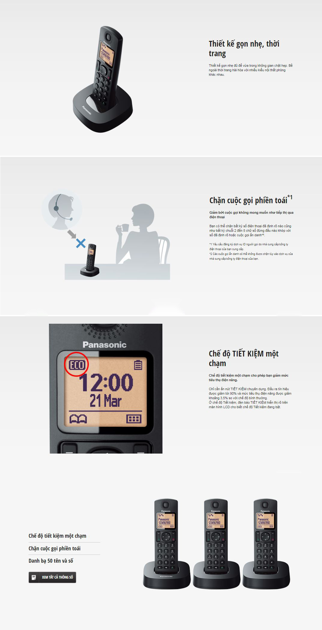 Điện thoại mẹ bồng con Panasonic KX-TGC313CX